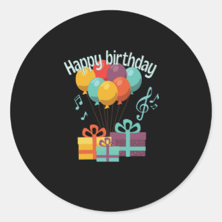 Sticker Rond Balloons Cadeaux Anniversaire Enfants Faveur de Fê