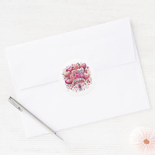 Sticker Rond Balloons de fleurs mignons pour la douche de la ma (Enveloppe)