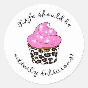 Sticker Rond Ballotin Cupcake