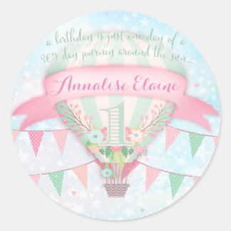 Sticker Rond Ballotte à air chaud du GC, première manche d'anni