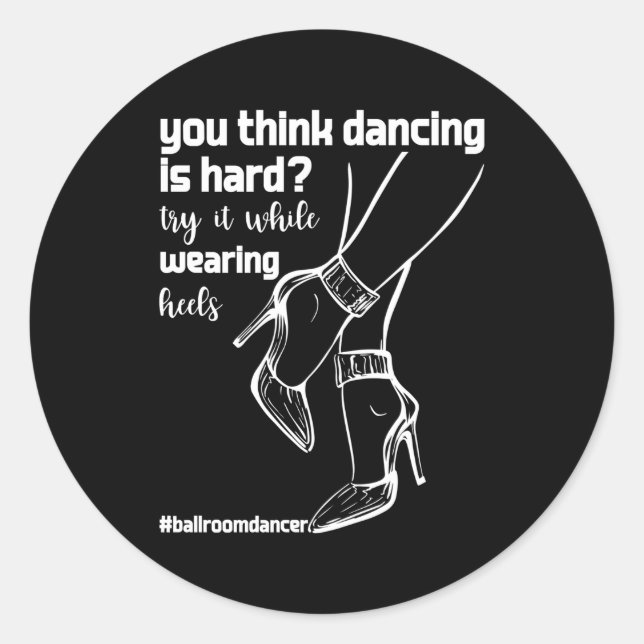 Sticker Rond Ballroom Dancing Danse Danse latine Dance Sport (Devant)