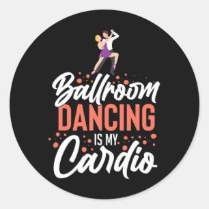 Sticker Rond Ballroom Dancing Débutant Musique Danseuse Cours