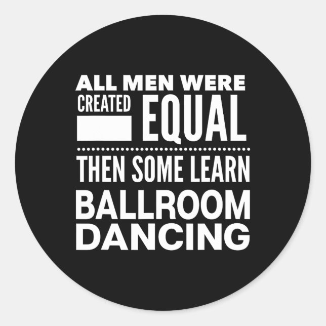 Sticker Rond Ballroom Dancing Men Danseuses Danseuses Danseuses (Devant)