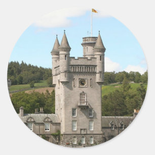Sticker Rond Balmoral Castle, Écosse, Royaume-Uni