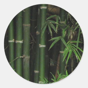 Sticker Rond Bambou… la FAO Rai, Nong Khai, Isaan, Thaïlande