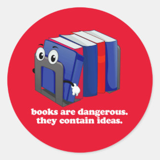 Sticker Rond Ban Bigots Not Books