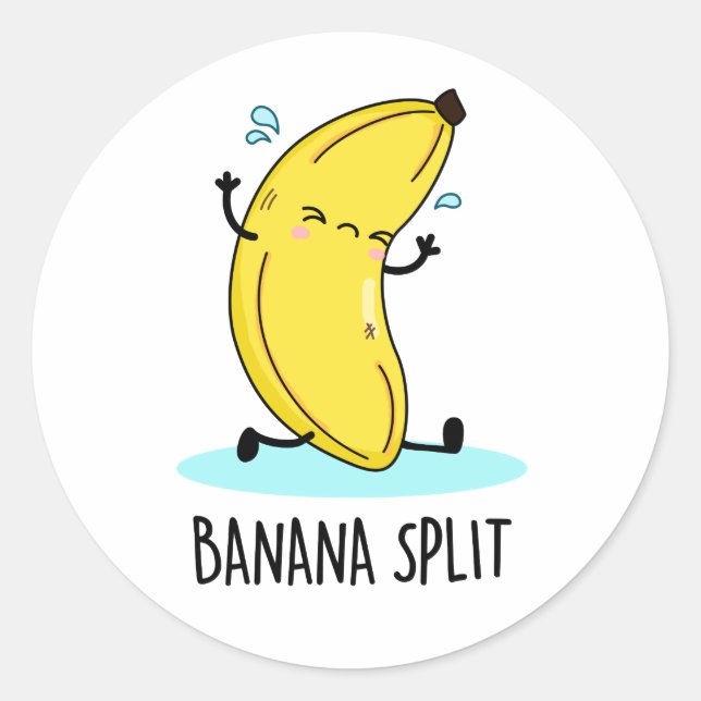 Sticker Rond Banana Split Danser Danser Banana Pun (Devant)
