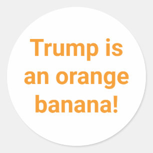 Sticker Rond Banana Trump Bande Dessinée Splash-Art Hankamer Ar