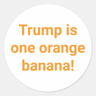 Sticker Rond Banana Trump Comic Splash-Art Hankamer Artjunkhaus