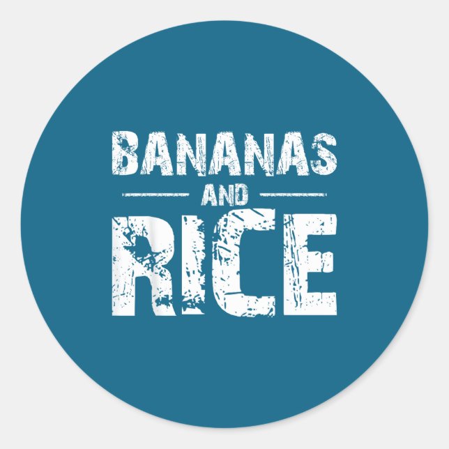 Sticker Rond Bananas and rice  (Devant)