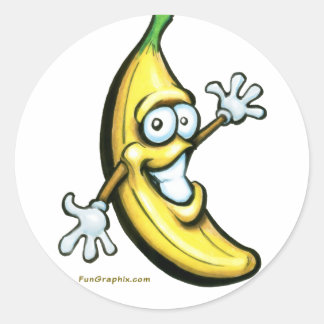 Sticker Rond Banane