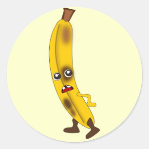Sticker Rond Banane Bruyante : Mauvais Gang Fruit