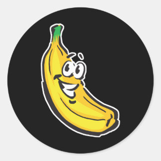 Sticker Rond banane heureuse