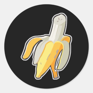 Sticker Rond banane pelée