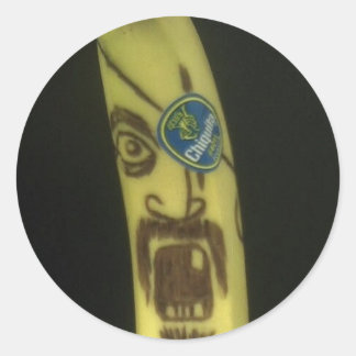 Sticker Rond Banane pirate