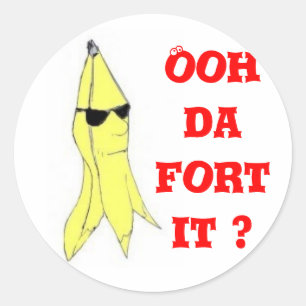 Sticker Rond Banane supérieure