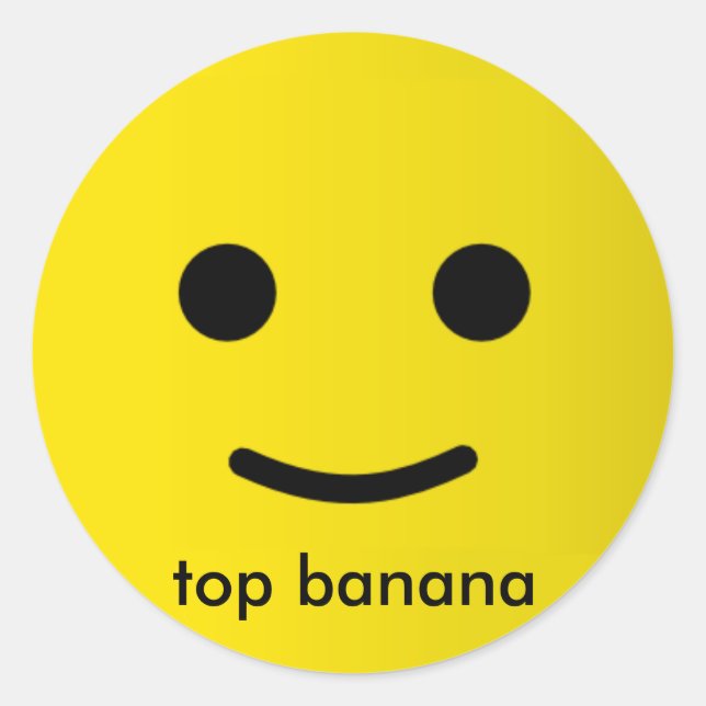 Sticker Rond banane supérieure (Devant)