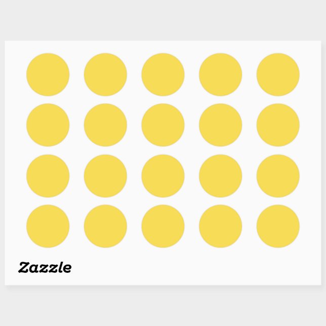 Sticker Rond Banane uni solide jaune pastel (Feuille)