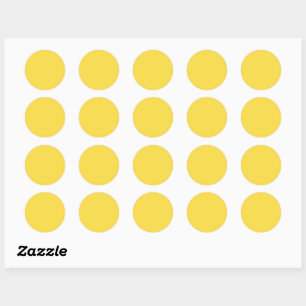Sticker Rond Banane uni solide jaune pastel
