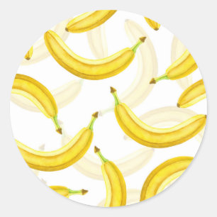 Sticker Rond Bananes
