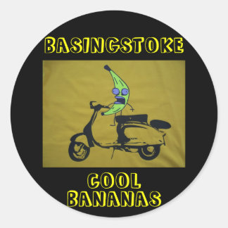 STICKER ROND BANANES COOL DE BASINGSTOKE
