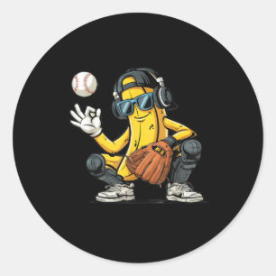 Sticker Rond Bananes Fier Nom Hommes Femmes Enfants Esprit Clic