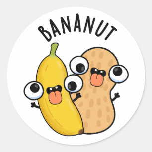 Sticker Rond Bananut Funky Fruit Banana Pun