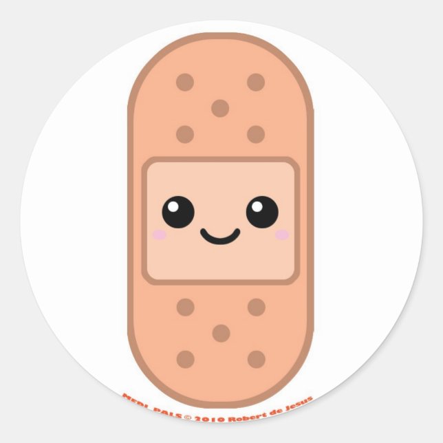 Sticker Rond Bandage de Medi Pals (Devant)