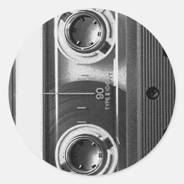 Sticker Rond Bande Compact Cassette (Devant)