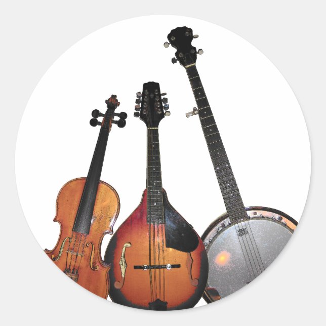 Sticker Rond Bande de Bluegrass (Devant)