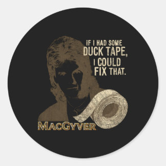Sticker Rond Bande de découpe Macgyver