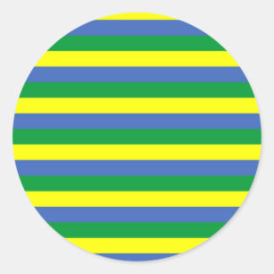 Sticker Rond bande de drapeau gabon