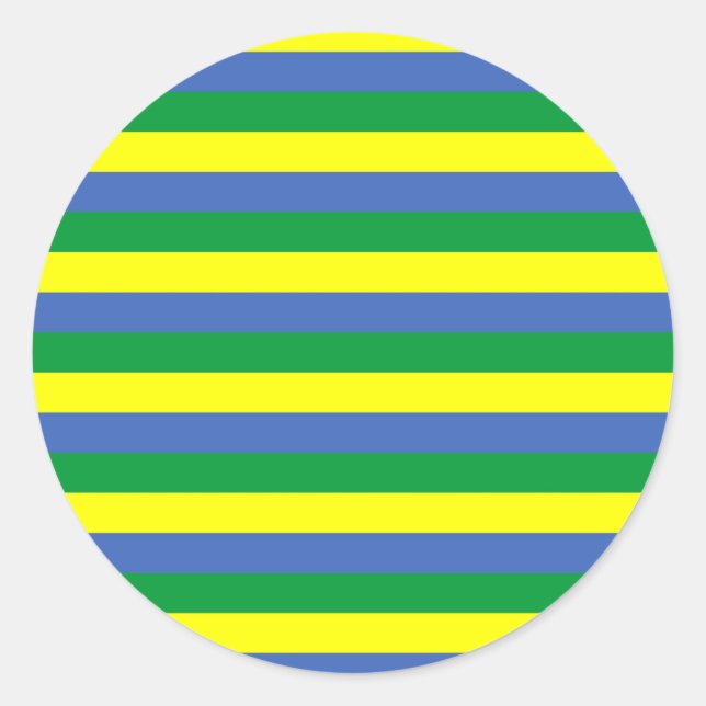 Sticker Rond bande de drapeau gabon (Devant)