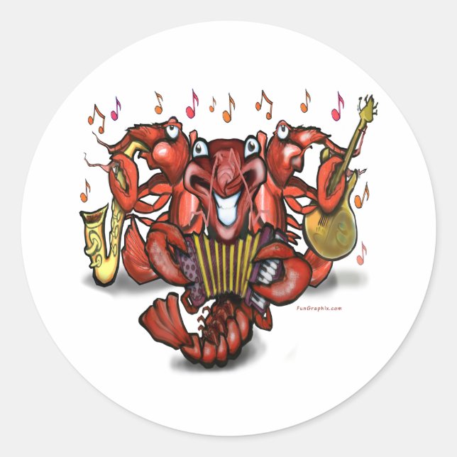 Sticker Rond Bande de langoustes (Devant)