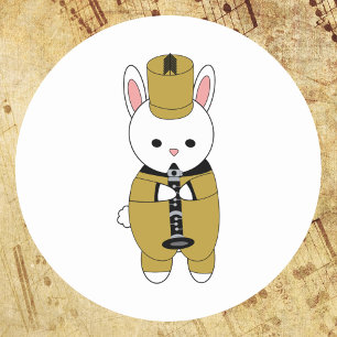 Sticker Rond Bande de Marquage de lapin Clarinet Gold Noir