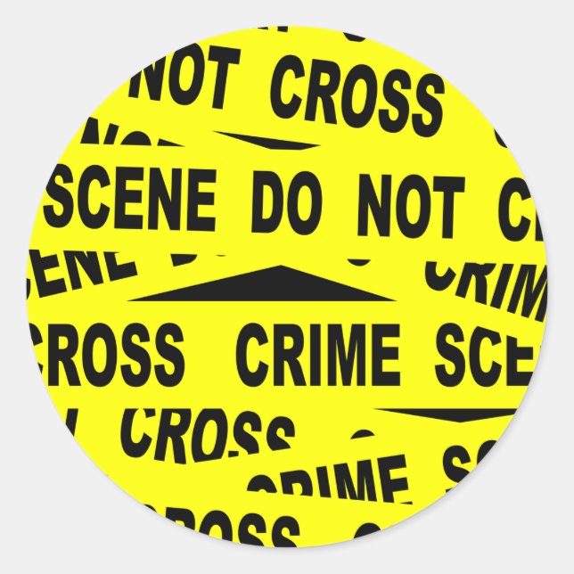 Sticker Rond Bande de scène de crime (Devant)