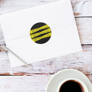 Sticker Rond Bande de scène de crime policier