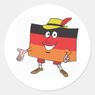 Sticker Rond Bande dessinée Allemagne
