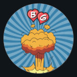 Sticker Rond Bande dessinée colorée Pop Art Wedding Favoriser<br><div class="desc">Une bande dessinée colorée style pop art design mariage. Une illustration comique mignonne et amusante avec des couleurs vives et des dessins d'action superhéros sur le thème du mariage. La typographie de style bande dessinée est utilisée dans ce design mariage. Un design mariage idéal pour tous ceux qui aiment les...</div>