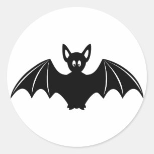 Sticker Rond Bande dessinée mignonne de chauve-souris de