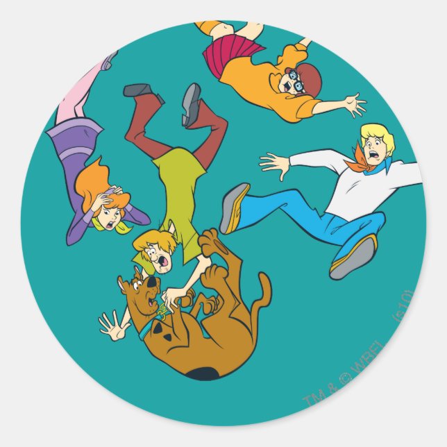 Sticker Rond Bande entière 17 Mystery Inc (Devant)