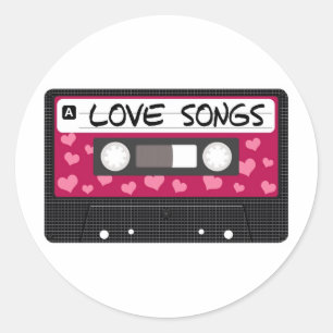 Sticker Rond Bande Love Songs