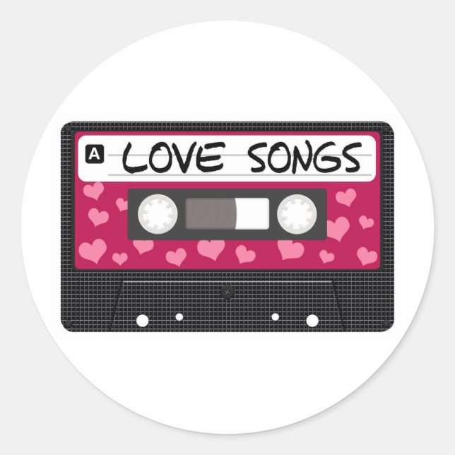 Sticker Rond Bande Love Songs (Devant)