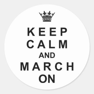Sticker Rond Bande Marche Gardez Le Calme Et Marchez Le