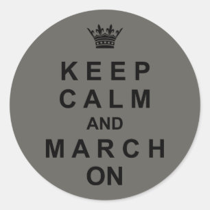 Sticker Rond Bande Marche Gardez Le Calme Et Marchez Le
