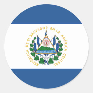 Sticker Rond Bandera de El Salvador