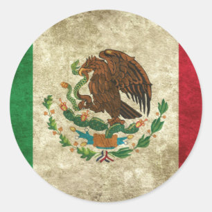 Sticker Rond Bandera de México - Drapeau du Mexique