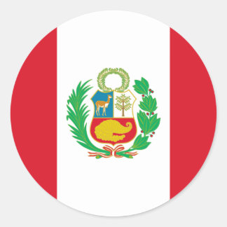 Sticker Rond Bandera del Perú - Drapeau du Pérou