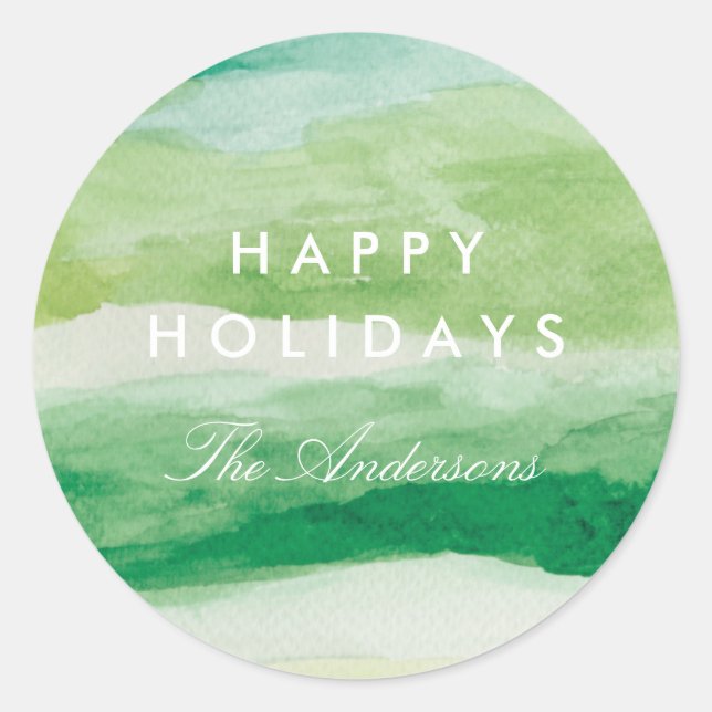 Sticker Rond Bandes aquarelles (Devant)