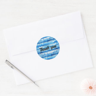 Sticker Rond Bandes bleues SCV 1 Merci